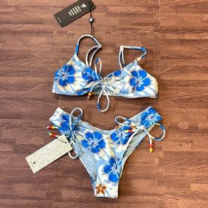 BLACKBOUGH COLORFUL FLORAL BIKNI TOP AND BOTTOM SIZE SMALL *NEW*